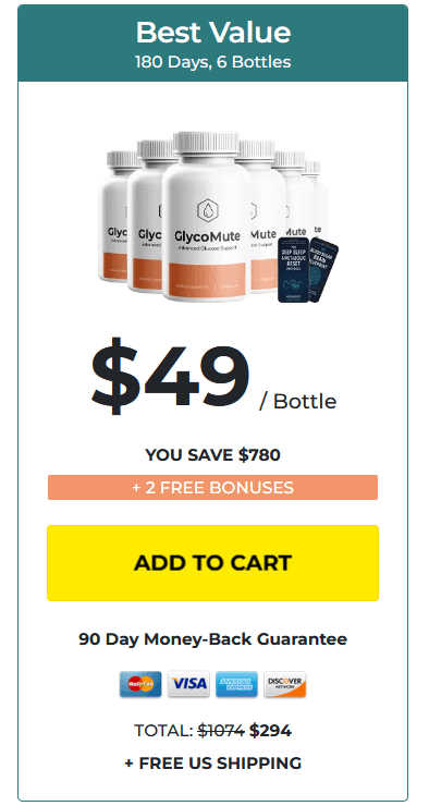 GlycoMute- order-now 6 bottle-checkout image